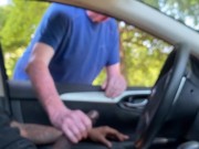 Cruising Grandpa Helps Me Cum In My Car