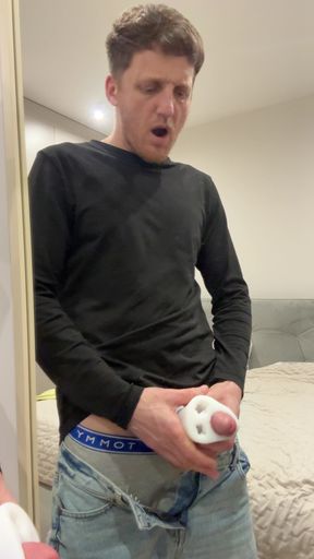 Fucking a Toy with a Big Dick and Moaning at 42 Years Old