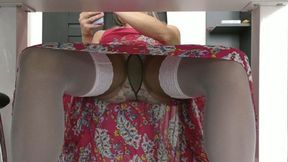 Wear white stockings over your tan pantyhose WMV FULL HD 1080p