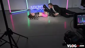 Natural Tits and Petite Body on Display during Tease with Big Cock