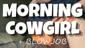 Morning Couple Cowgirl and Blowjob