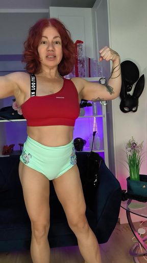 JOI Muscle Worship of Your Strong Goddess After the Gym