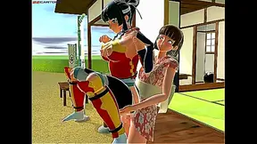 Slim Beauty Pleasured by Horny Shemale in Steamy Latex-Love Encounter