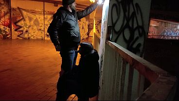 Whore degraded in parking garage