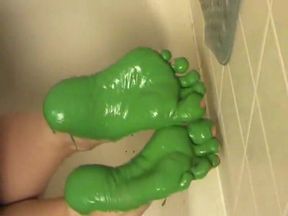 Charlee Chase's Green Feet