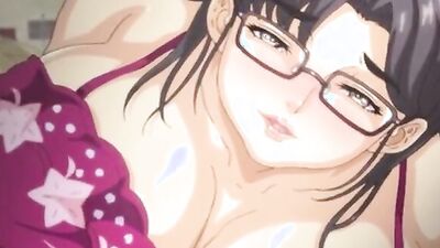 Nerdy chick gets a hardcore hammering in this Japanese cartoon - Hardcore hentai action!