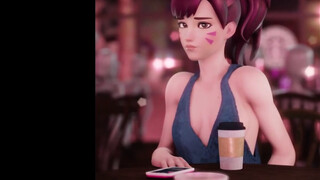 D.VA AND SOMBRA HAVE SOME FUN IN THE CAFE / OVERWATCH HENTAI STORY ANIMATION 60FPS