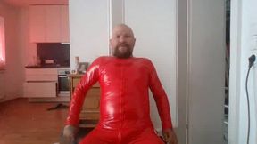 BigSlaveAndreas punishes in red latex