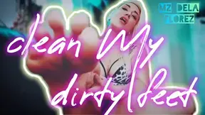 Clean My Dirty Feet - A Femdom Foot Humiliation JOI | Mistress MILF Foot Worship | Mz Dela Florez