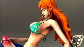 Nami Tempts Goku with Her Dual Pleasures in Hot One Piece x DBZ Tryst