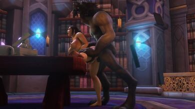 Worgen dick tears up Futa Ashtinn Reed in anal overload