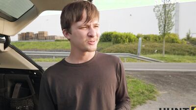 HUNT4K. Blonde babe was so sad so Hunter offered her fun and she loved to ride his big dick