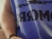 Late last night I got horny watching TV  with weak cumshot bc I've been playing with it so much