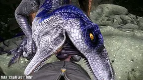 Man Dominates Fierce Dinosaur Raptors in Wild Prehistoric Group Encounter