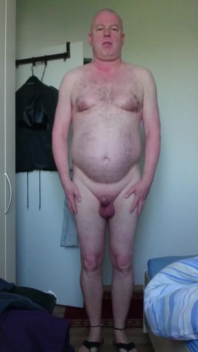 Naked, Chubby and Hard Cock