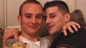 Ethan Towly and Kyle Brooks go at it, kissing and undressing. Once naked, the sexual tension heats up as Kyle takes Ethan's cock in his mouth.
