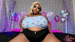 Ebony BBW Daisy Dukes Facesit Fantasy (MP4 version)