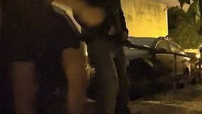 boy dared by flatmate to flash his ass (and cock) in the street