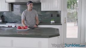 My erect penis forcefully entered the narrow vagina of Dakota Tyler until I cum