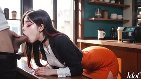 my boyfriend is such a pervert that he wanted to fuck in a coffee shop in broad daylight [ai]
