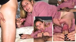 Latina Slut Gagging & Spitting Cum
