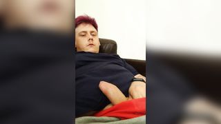 Obese teenage almost caught by roomie