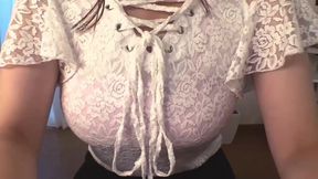 Big Tits Wife Enjoys Sex in a Naked Apron
