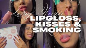 Soft Hands ASMR: Nails Lipgloss Kisses Smoking Relaxation POV