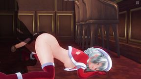 3D HENTAI - Cummed on my girlfriend in a bar for the holidays