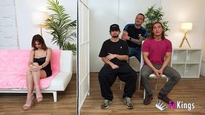 three dudes compete for alice fernandez s big tits! which one will get to fuck her??
