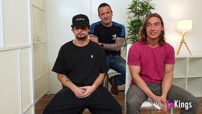 three dudes compete for alice fernandez s big tits! which one will get to fuck her??