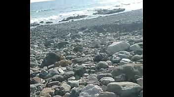 Jerking off at the beach