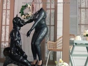 Arya Grander and her latex rubber slutty have roleplay