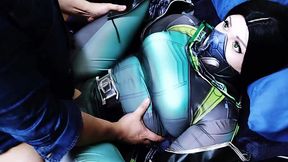 POV fuck with hot Brunette in Viper from Valorant cosplay