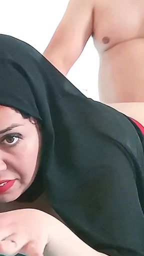 Captivating moment from &quot;Fucking my young stepmother hard in hijab&quot;
