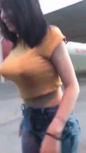 Teen amateur Indian girl with big tits shows off her slim body