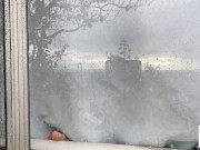 Feet Soles against window on a relaxing rainy day foot fetish - glimpseofme
