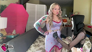Masked Punishment: Tit & Belly Busting Kaiia Eve
