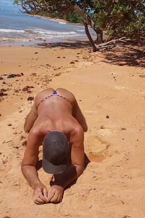 Ladysilva Femboy Pretty Slut on the Beach in Bikini