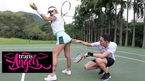 Trans Angels - Marcelle Herrera Makes Her Fucking partner Envious By Petting Her Backside On Pyetro Baggio's Penis