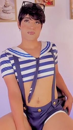 Cute Femboy, Dressed as a Whore, Asks for Someone to Take Care of Him