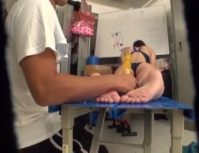 Naughty Sucks Off in Tight Swimsuit Tease