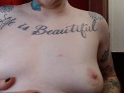 Whispering, Teasing, Titty Fucking, Hairy FTM, Oil