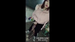 asian ladyboy fucked after class and piss on floor