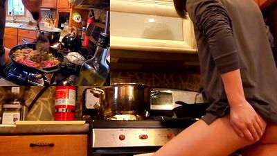 Secretly butt ass naked behind my subscribers back while filming a Youtube cooking video