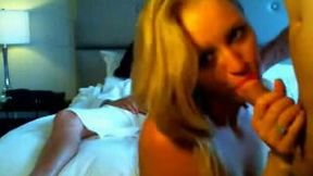 Beautiful and filthy blonde college girl has two boys