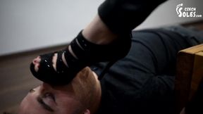 Megan’s czech soles destroyed by femdom foot slave worship