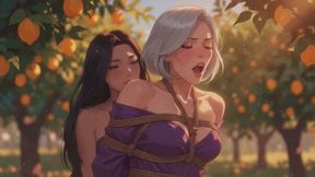 Bondage Stories #129B: Confession of the Silver Bob in the Citrus Labyrinth (Animated)