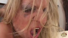 Anonymous Sara Gets Both Her Holes Plugged by Two Seriously Horny Anal Guys