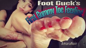 First Cummy Toe Feeding